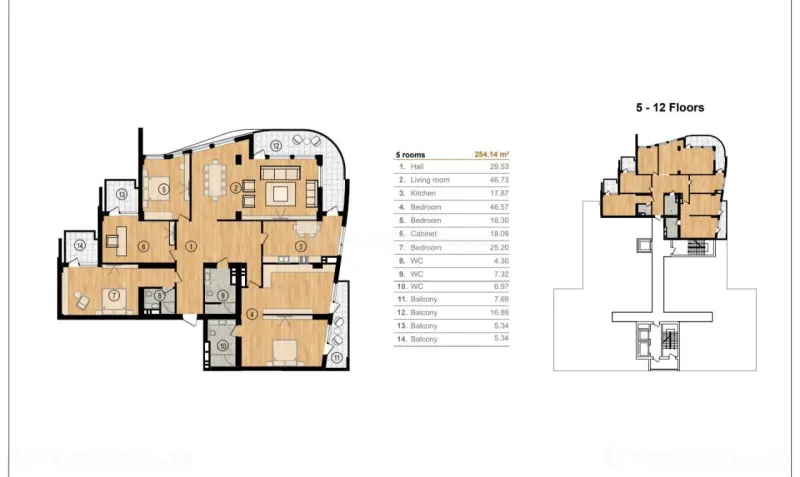 Satılır 5 otaqlı Mənzil Yeni tikili 258 m² Bayıl