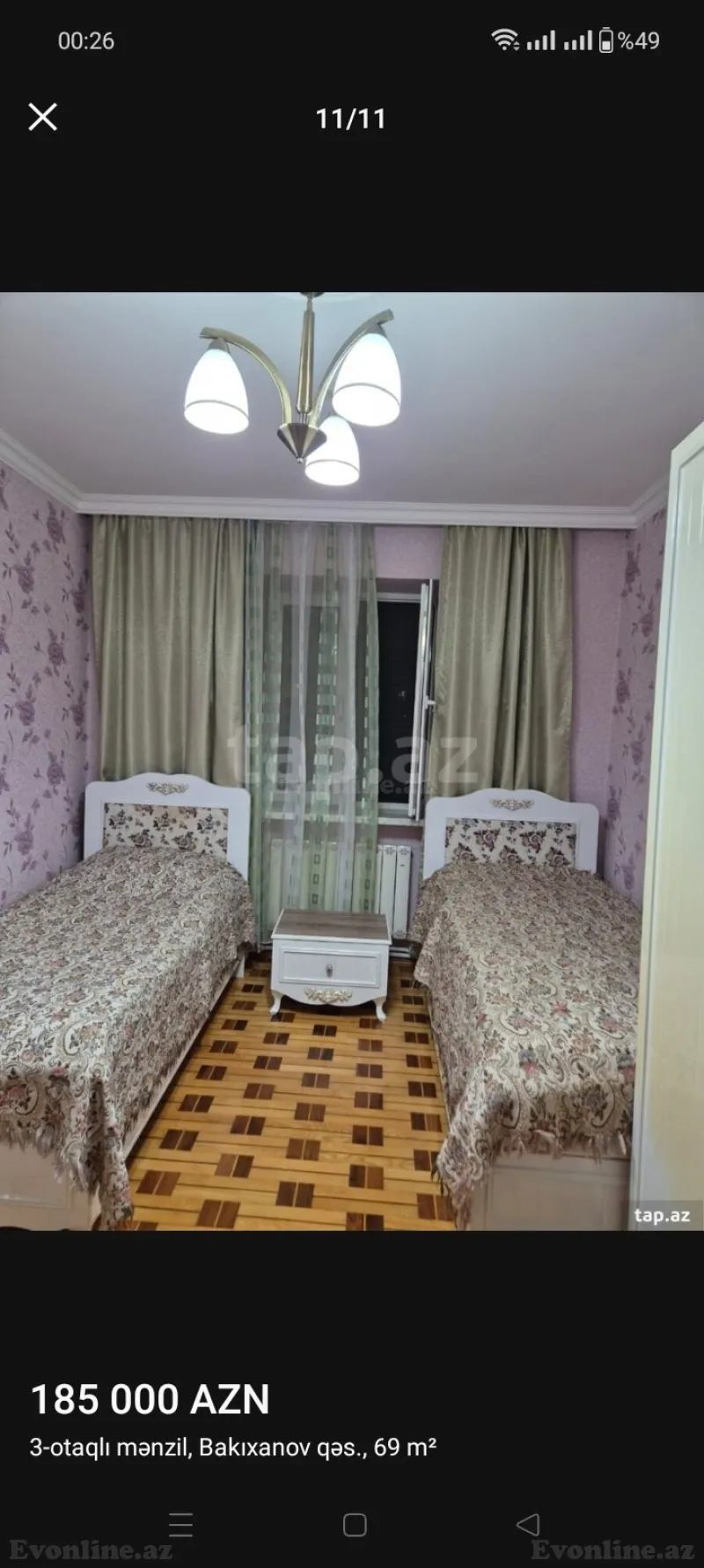 Satılır 3 otaqlı Mənzil Köhnə tikili 69 m² Bakıxanov - şəkil 4