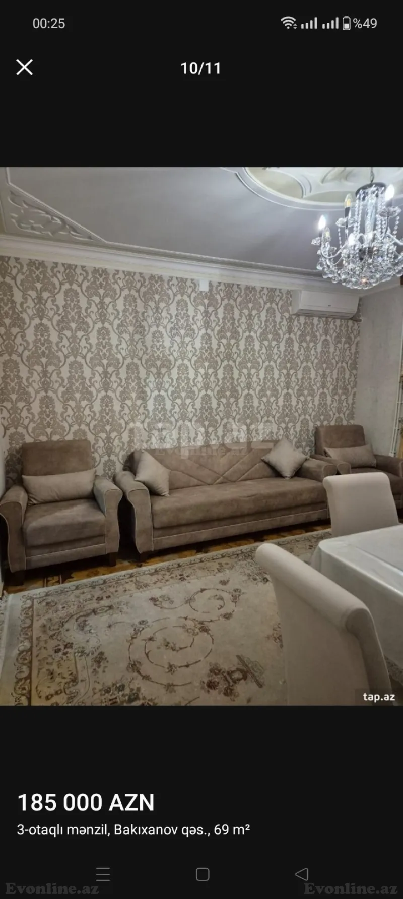 Satılır 3 otaqlı Mənzil Köhnə tikili 69 m² Bakıxanov - şəkil 5