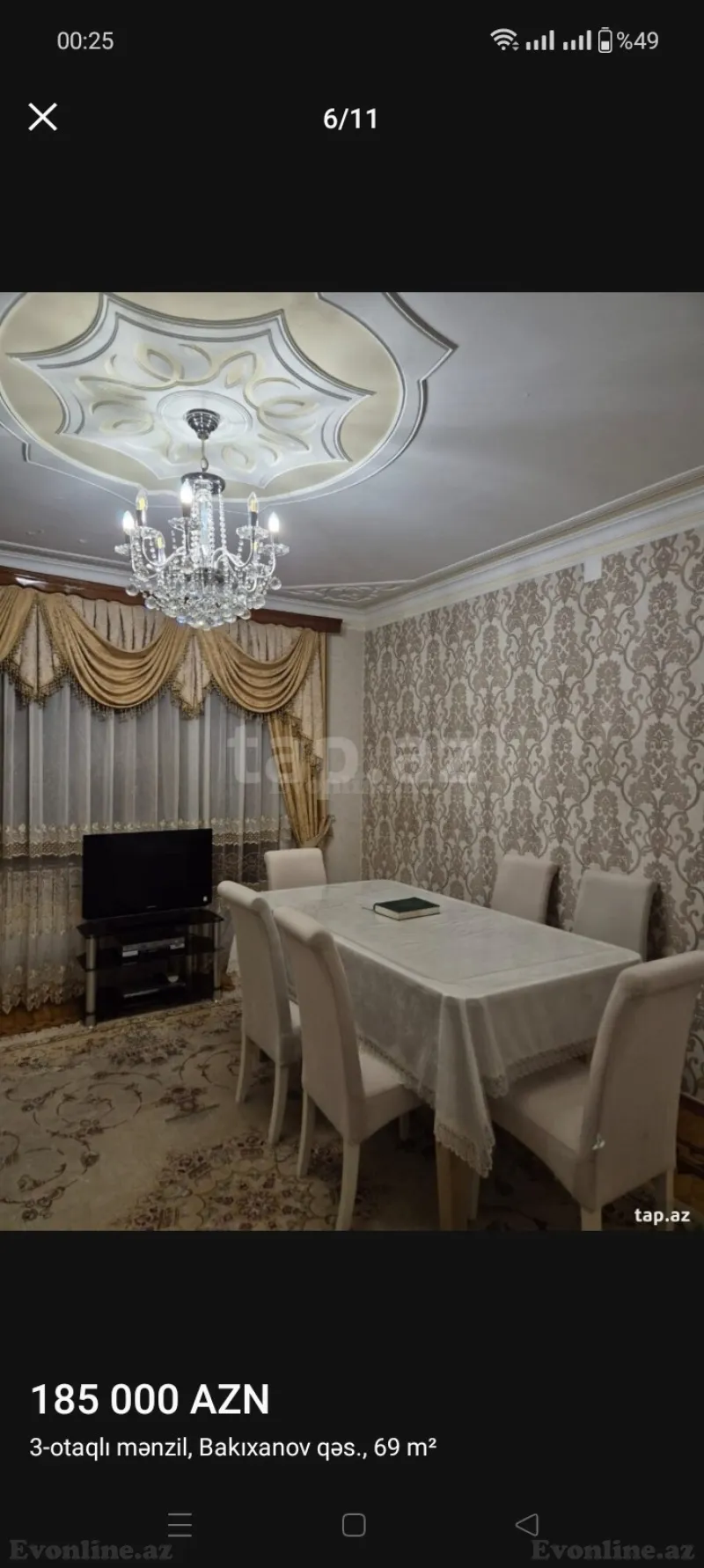 Satılır 3 otaqlı Mənzil Köhnə tikili 69 m² Bakıxanov - şəkil 9