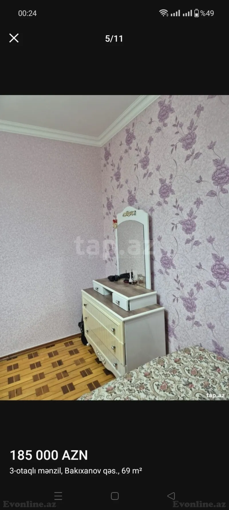 Satılır 3 otaqlı Mənzil Köhnə tikili 69 m² Bakıxanov - şəkil 10