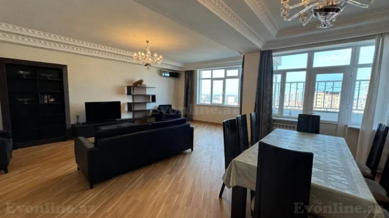 Kirayə verilir 3 otaqlı Mənzil Yeni tikili 170 m² İnşaatçılar m. - şəkil 3