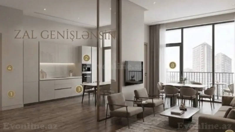 Satılır 3 otaqlı Mənzil Yeni tikili 110 m² 8 Noyabr m. - şəkil 20