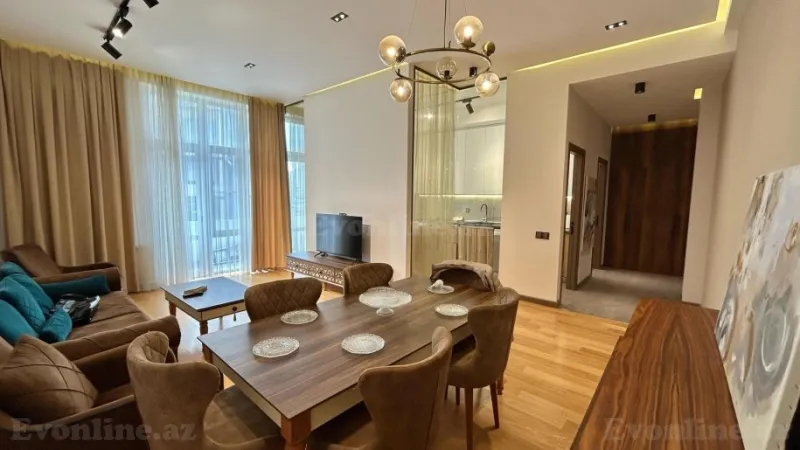 Kirayə verilir 2 otaqlı Mənzil Yeni tikili 80 m² Nizami m. - şəkil 2