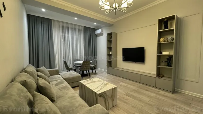 Kirayə verilir 2 otaqlı Mənzil Yeni tikili 80 m² Nəsimi r. - şəkil 2