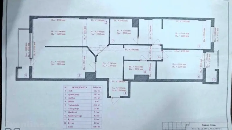 Satılır 3 otaqlı Mənzil Yeni tikili 126 m² Gənclik m. - şəkil 2