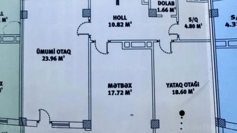 Satılır 2 otaqlı Mənzil Yeni tikili 82 m² Həzi Aslanov m. - şəkil 2
