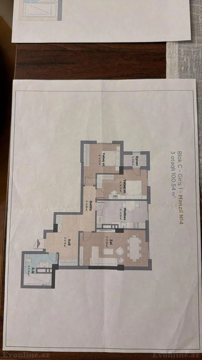 Satılır 3 otaqlı Mənzil Yeni tikili 101 m² Nizami m. - şəkil 4