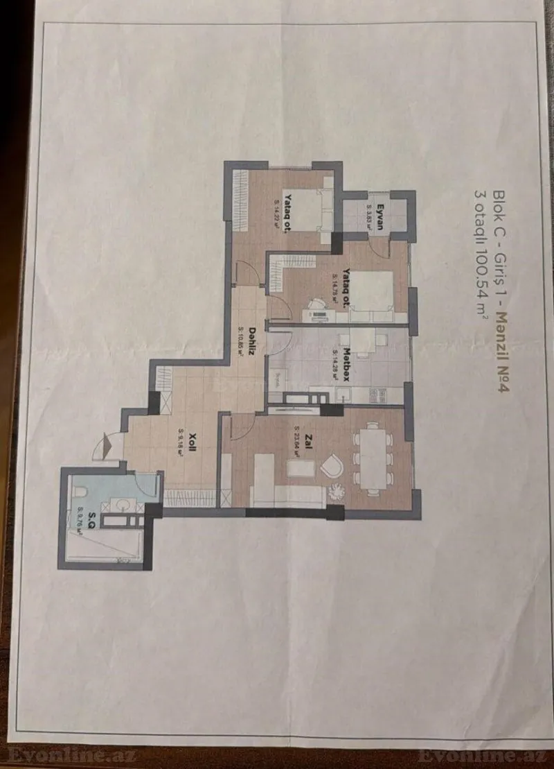 Satılır 3 otaqlı Mənzil Yeni tikili 101 m² Nizami m. - şəkil 7