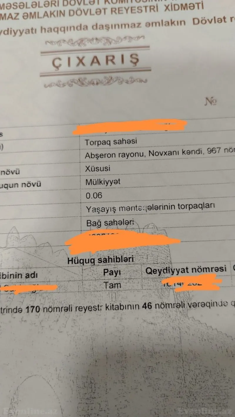 Satılır Torpaq 6 sot Novxanı - şəkil 5