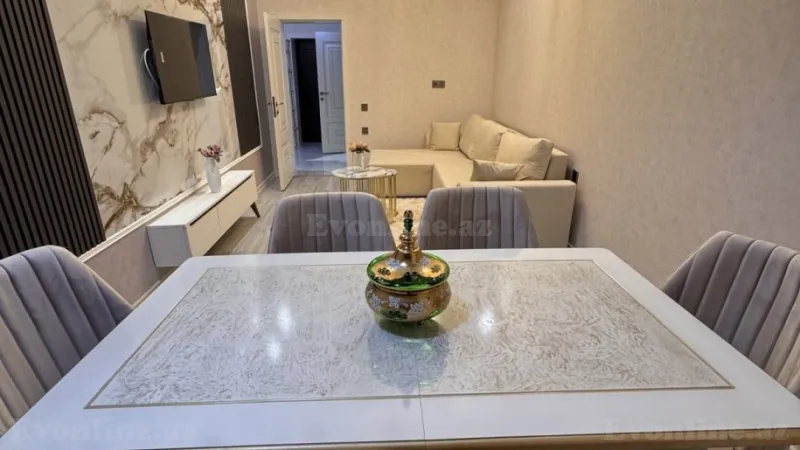 Kirayə verilir 2 otaqlı Mənzil Yeni tikili 80 m² Gənclik m. - şəkil 2