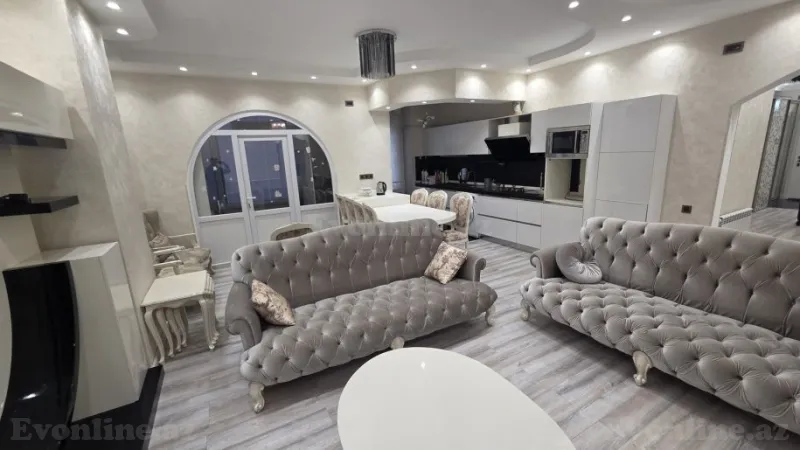 Kirayə verilir 4 otaqlı Mənzil Yeni tikili 140 m² Nərimanov r. - şəkil 2