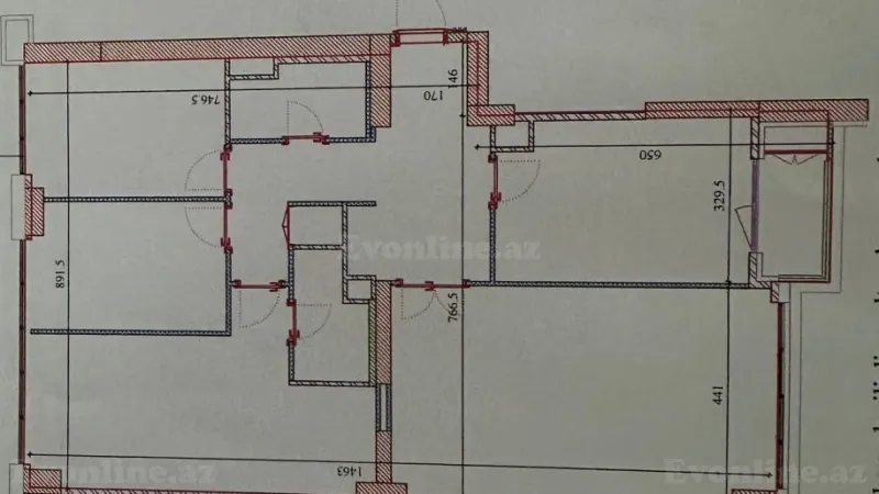 Satılır 4 otaqlı Mənzil Yeni tikili 128.9 m² Nəriman Nərimanov m. - şəkil 17