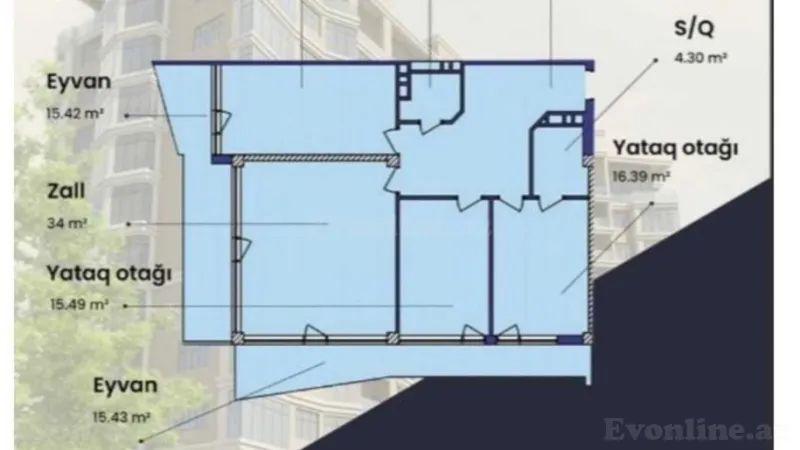 Satılır 3 otaqlı Mənzil Yeni tikili 148 m² 28 May m. - şəkil 3