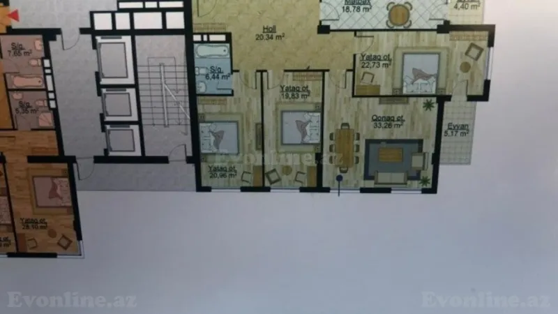 Satılır 4 otaqlı Mənzil Yeni tikili 160 m² Nəsimi r. - şəkil 2