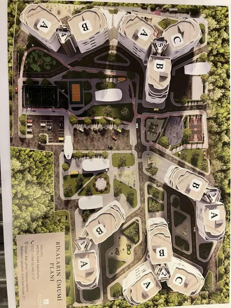 Satılır 3 otaqlı Mənzil Yeni tikili 98.3 m² Sabunçu r. - şəkil 3