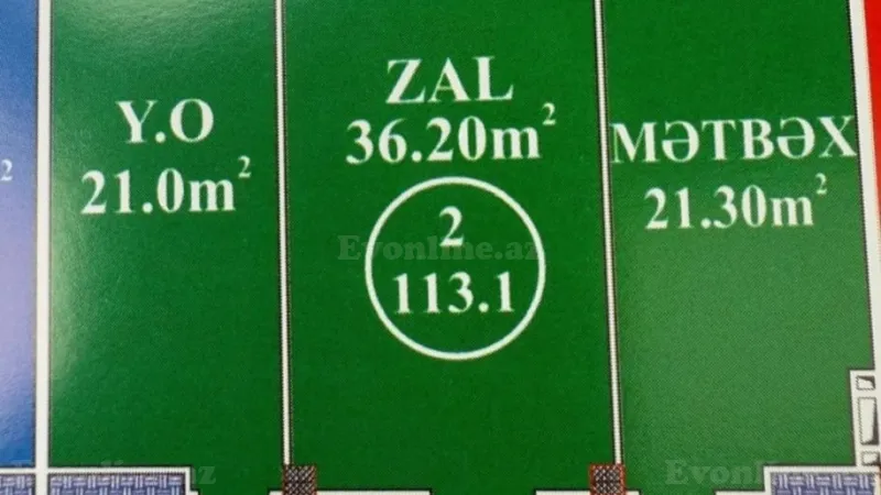 Satılır 3 otaqlı Mənzil Yeni tikili 113.1 m² Nərimanov r. - şəkil 2