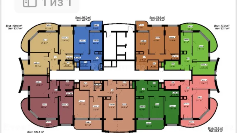 Satılır 2 otaqlı Mənzil Yeni tikili 79 m² Lökbatan