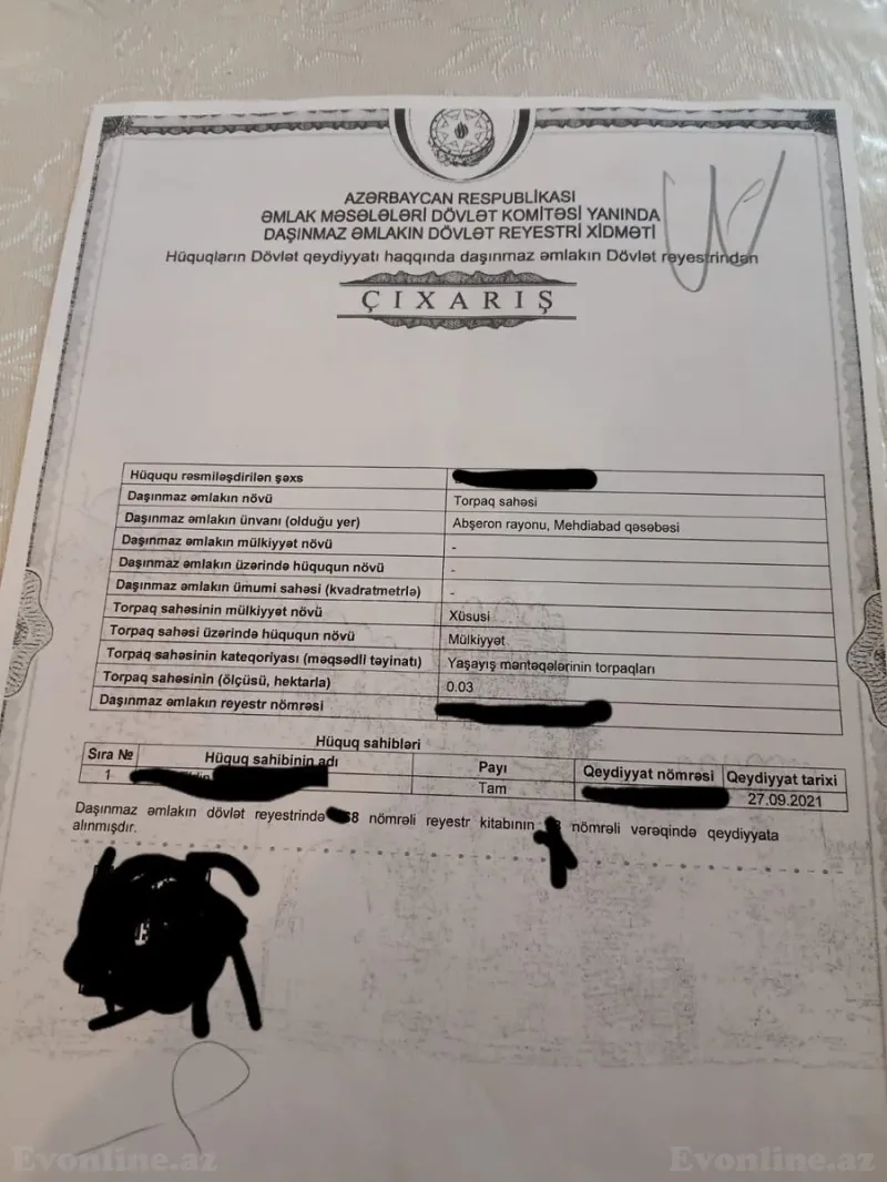 Satılır Torpaq 3 sot Mehdiabad - şəkil 12