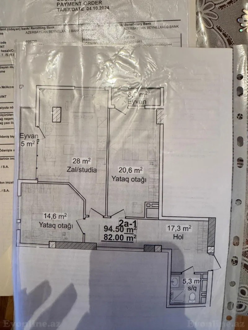 Satılır 3 otaqlı Mənzil Yeni tikili 94.5 m² 20 Yanvar m. - şəkil 5