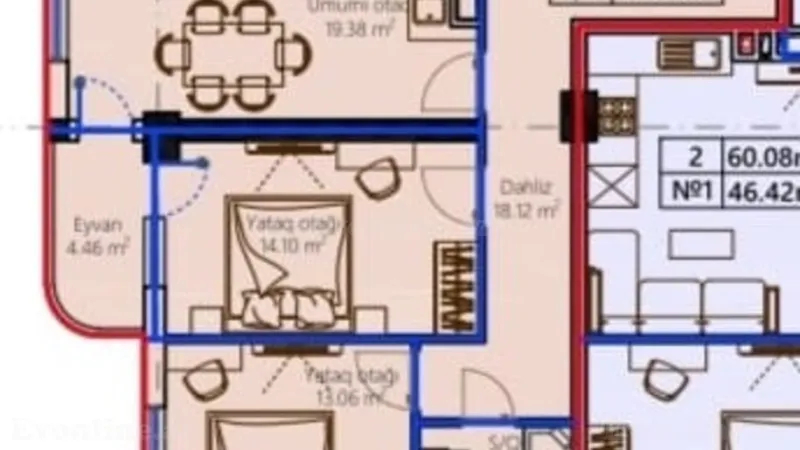 Satılır 3 otaqlı Mənzil Yeni tikili 74.2 m² Saray - şəkil 10