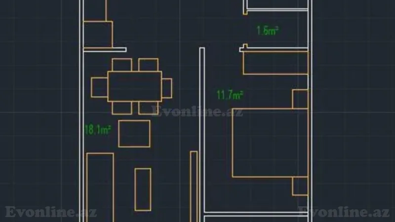 Satılır 2 otaqlı Mənzil Yeni tikili 56.8 m² Masazır - şəkil 5