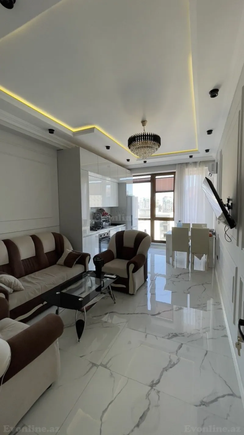 Kirayə verilir 3 otaqlı Mənzil Yeni tikili 72 m² Nərimanov r. - şəkil 4