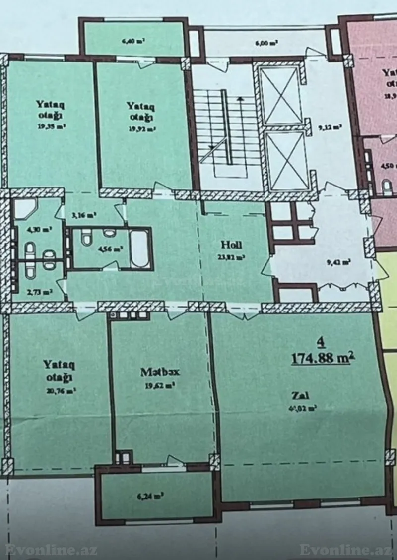 Satılır 4 otaqlı Mənzil Yeni tikili 175 m² Elmlər Akademiyası m. - şəkil 5