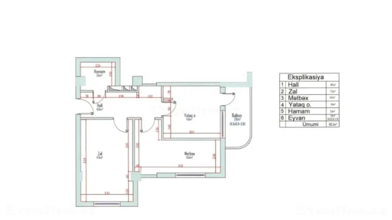 Satılır 2 otaqlı Mənzil Yeni tikili 66 m² 8-ci mikrorayon - şəkil 2