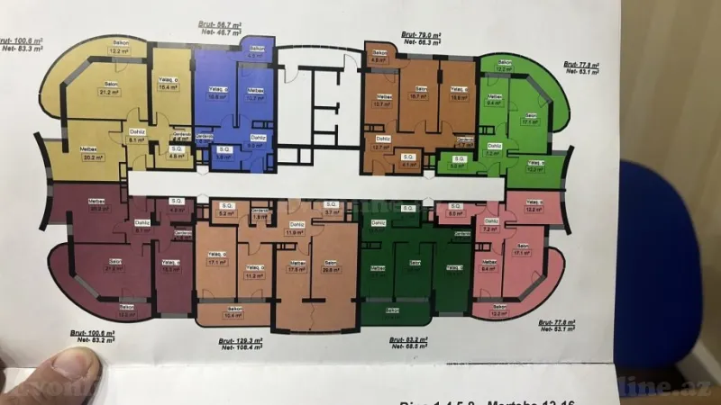 Satılır 1 otaqlı Mənzil Yeni tikili 57 m² Lökbatan - şəkil 8