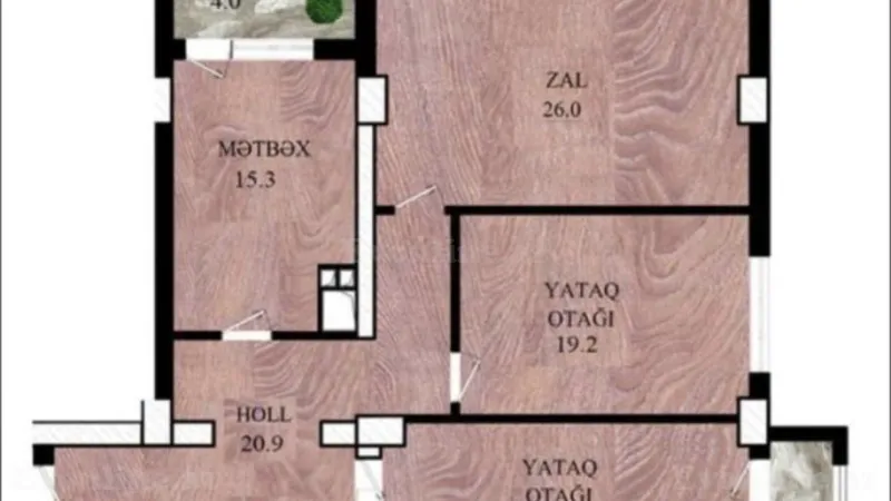 Satılır 3 otaqlı Mənzil Yeni tikili 121.3 m² 28 May m. - şəkil 5