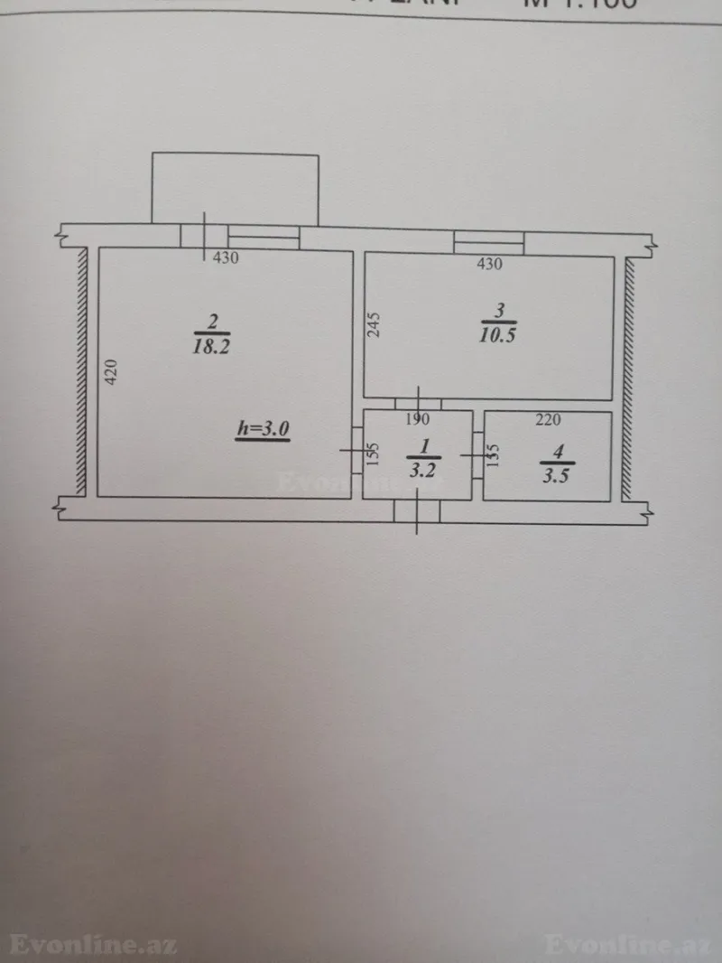 Satılır 1 otaqlı Mənzil Köhnə tikili 40 m² Sabunçu r. - şəkil 4