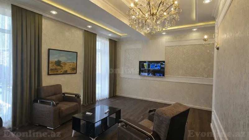 Kirayə verilir 3 otaqlı Mənzil Yeni tikili 130 m² Nəsimi r. - şəkil 2