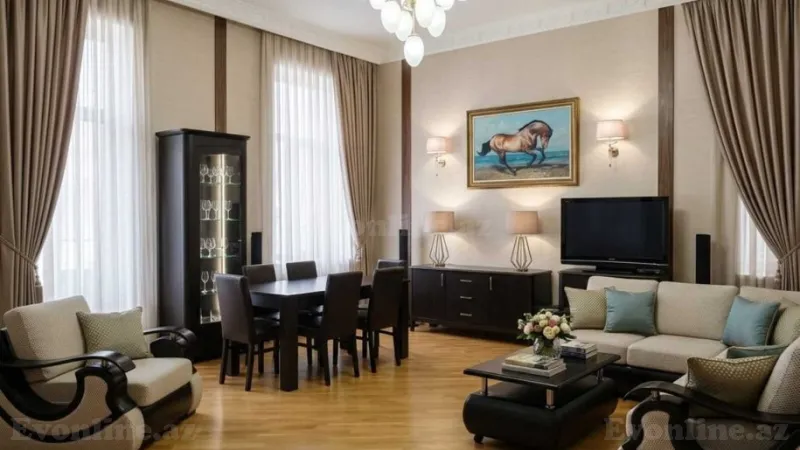 Kirayə verilir 3 otaqlı Mənzil Yeni tikili 110 m² Sahil m. - şəkil 3