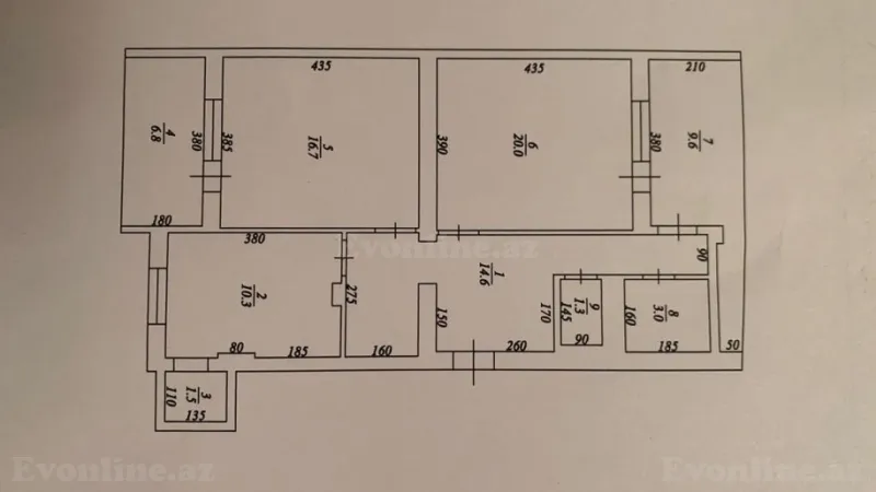 Satılır 2 otaqlı Mənzil Köhnə tikili 85 m² Elmlər Akademiyası m. - şəkil 2