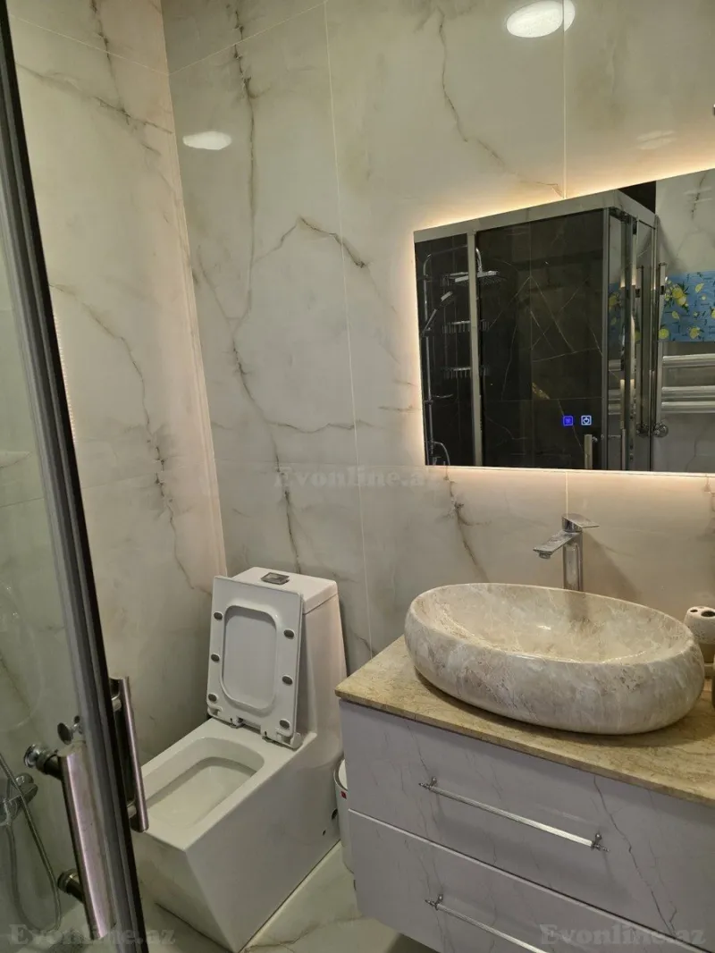 Kirayə verilir 2 otaqlı Mənzil Yeni tikili 60 m² Nəsimi r. - şəkil 4