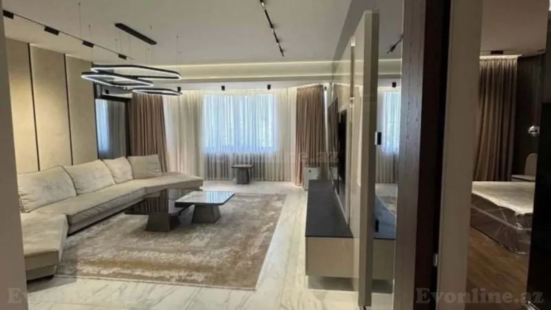 Kirayə verilir 3 otaqlı Mənzil Yeni tikili 140 m² Nəsimi r. - şəkil 2