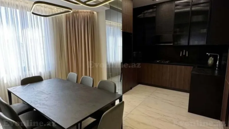 Kirayə verilir 3 otaqlı Mənzil Yeni tikili 140 m² Nəsimi r. - şəkil 8