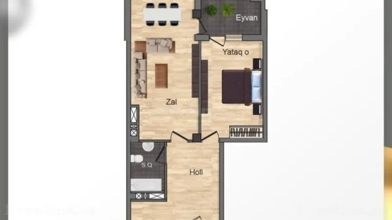 Satılır 2 otaqlı Mənzil Yeni tikili 72 m² 28 May m. - şəkil 2