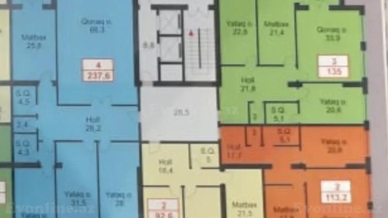 Satılır 4 otaqlı Mənzil Yeni tikili 237.6 m² Nərimanov r. - şəkil 16