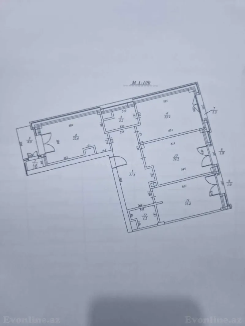 Satılır 4 otaqlı Mənzil Yeni tikili 130 m² Xətai r. - şəkil 3