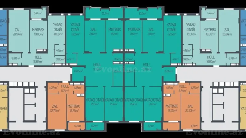 Satılır 2 otaqlı Mənzil Yeni tikili 102 m² Xətai m. - şəkil 5