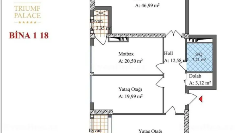 Satılır 4 otaqlı Mənzil Yeni tikili 147 m² 28 May m. - şəkil 2