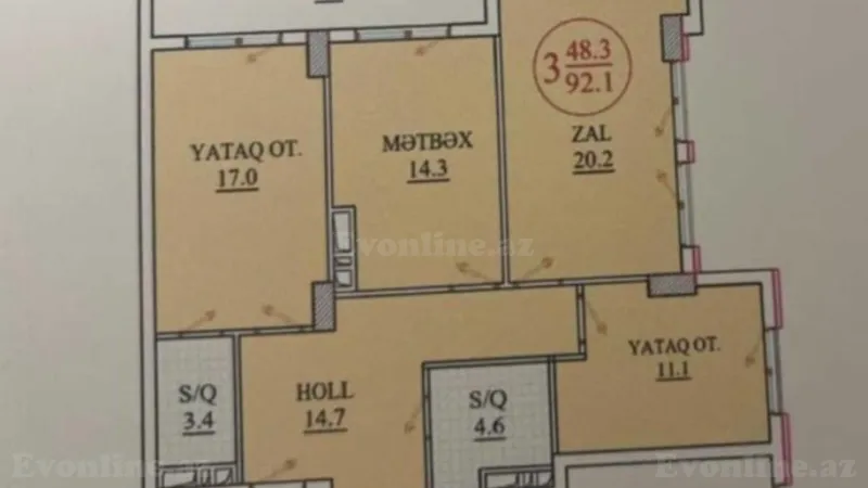 Satılır 3 otaqlı Mənzil Yeni tikili 105 m² Nəriman Nərimanov m. - şəkil 19