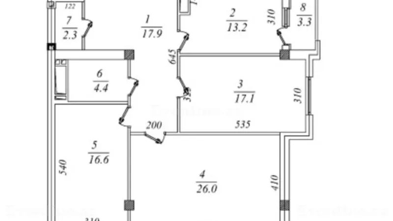 Satılır 3 otaqlı Mənzil Yeni tikili 115 m² Bayıl - şəkil 2