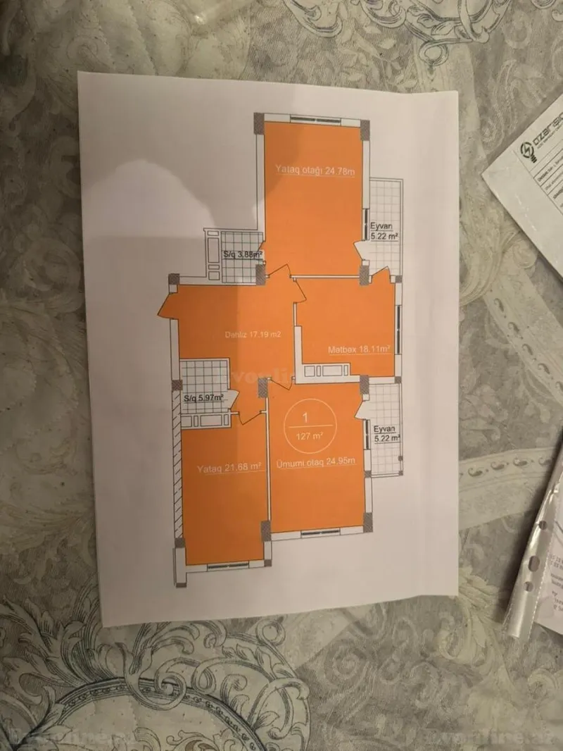 Satılır 4 otaqlı Mənzil Yeni tikili 132 m² 7-ci mikrorayon - şəkil 6