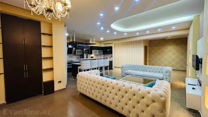 Kirayə verilir 3 otaqlı Mənzil Yeni tikili 140 m² Nərimanov r. - şəkil 8