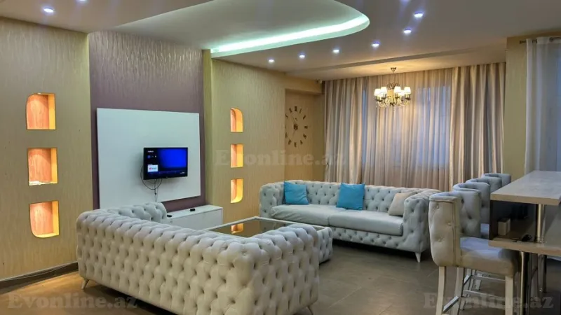 Kirayə verilir 3 otaqlı Mənzil Yeni tikili 140 m² Nərimanov r. - şəkil 9