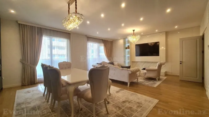 Kirayə verilir 3 otaqlı Mənzil Yeni tikili 189 m² Nəsimi r. - şəkil 6