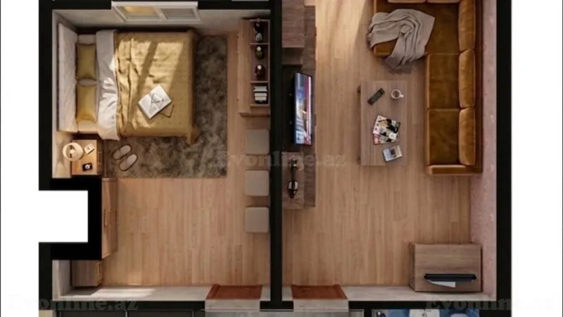 Satılır 2 otaqlı Mənzil Yeni tikili 58 m² 9-cu mikrorayon - şəkil 2